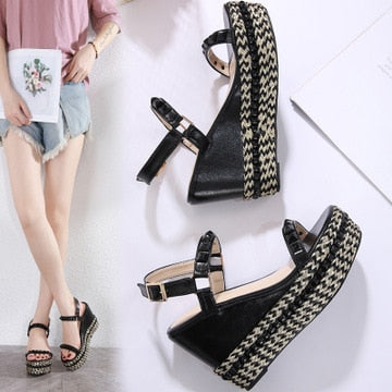 Block Crystal Heels Clear Sandals High Heels Jelly Platform Women Shoes  Plus Sz | eBay